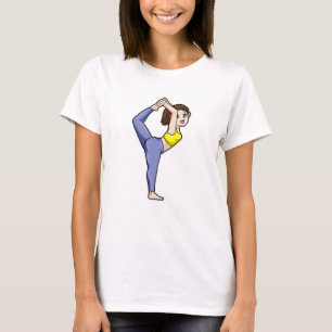 Woman at Yoga Stretching exercises Legs T-Shirt