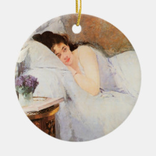 Woman Awakening, 1876 (oil on canvas) Ceramic Tree Decoration