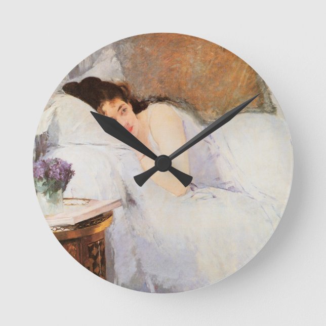 Woman Awakening, 1876 (oil on canvas) Round Clock (Front)