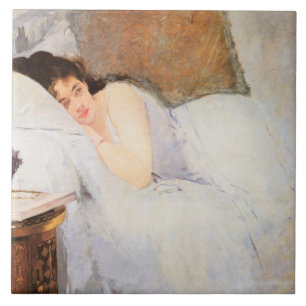 Woman Awakening, 1876 (oil on canvas) Tile