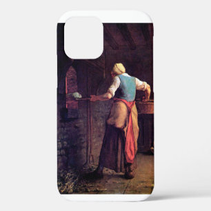 Woman Baking Bread, Jean-Francois Millet iPhone 12 Case