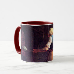 Woman Baking Bread, Jean-Francois Millet Mug