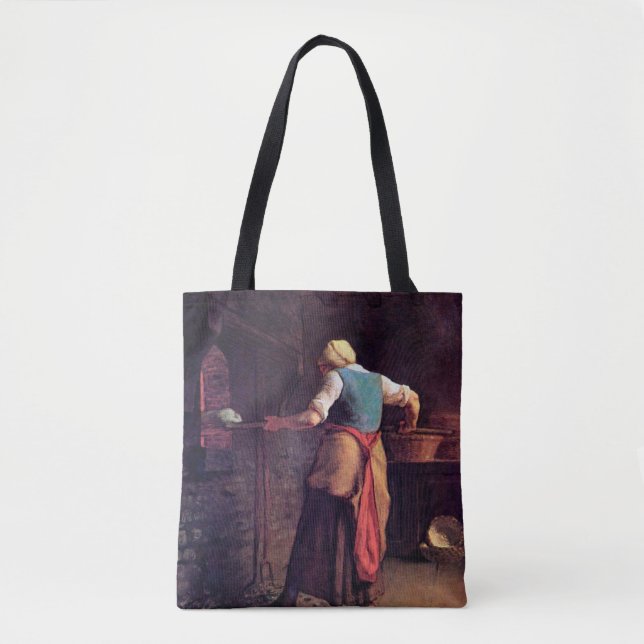 Woman Baking Bread, Jean-Francois Millet Tote Bag (Front)