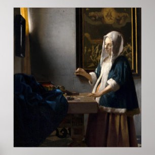 Woman & Balance - Johannes Vermeer Fine Art Poster