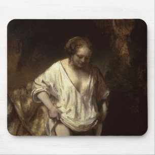 Woman Bathing in a Stream, 1654 Mouse Mat