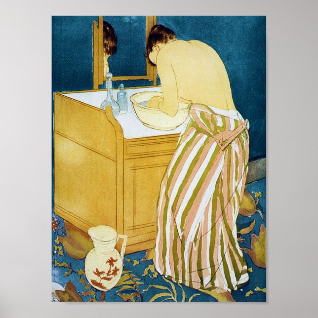 Woman Bathing, Mary Cassatt Poster (Front)