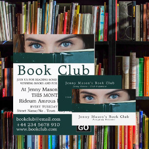 Woman Behind Book, Book Club Business Card