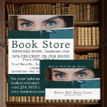 Woman Behind Book, Book Store Advertising Flyer<br><div class="desc">Woman Behind Book,  Book Store Advertising Flyers By The Business Card Store.</div>