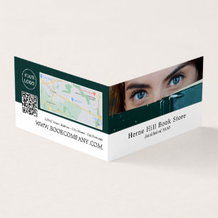 Woman Behind Book, Book Store Detailed Loyalty Business Card