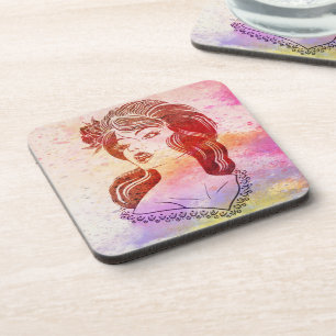 Woman Beverage Coaster