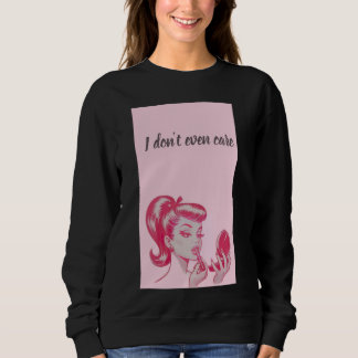 Woman black sweatshirt