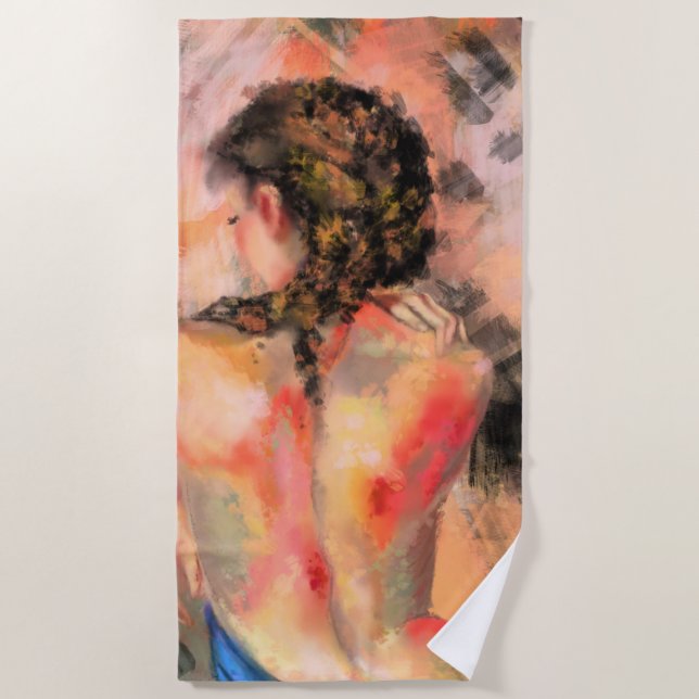 Woman Body Beach Towel (Front)