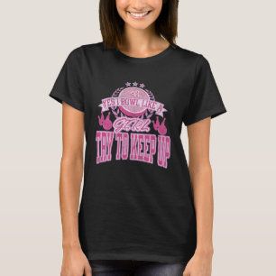 Woman Bowler Yes I Bowl Like A GIrl Keep up Bowli T-Shirt