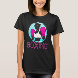 Woman Boxer Female Boxing Pink Gloves Girls T-Shirt