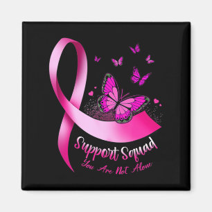 Woman Butterfly Support Squad Breast Cancer Warrio Magnet