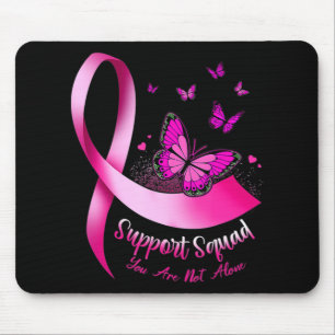 Woman Butterfly Support Squad Breast Cancer Warrio Mouse Mat