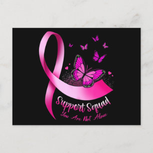 Woman Butterfly Support Squad Breast Cancer Warrio Postcard