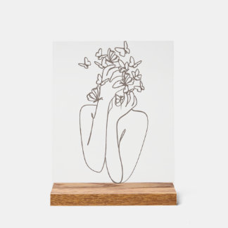 Woman Butterfly Transformation Acrylic Art Acrylic Sign