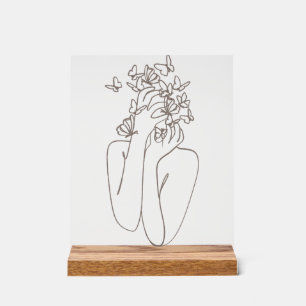 Woman Butterfly Transformation Acrylic Art Sign