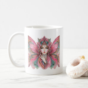 Woman Buttrfly Coffee Mug