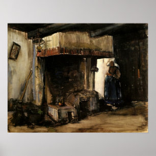 Woman by a Hearth by Vincent van Gogh Poster