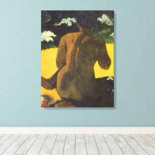 Woman by the Sea by Paul Gauguin, Vintage Fine Art Canvas Print