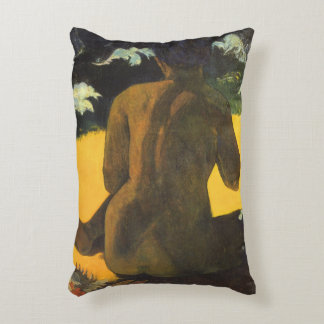 Woman by the Sea by Paul Gauguin, Vintage Fine Art Decorative Cushion