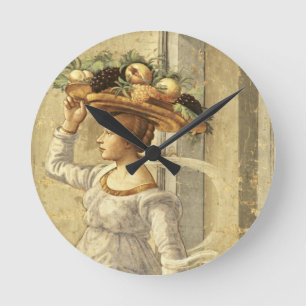 Woman carrying Fruit, from the Birth of St. John t Round Clock