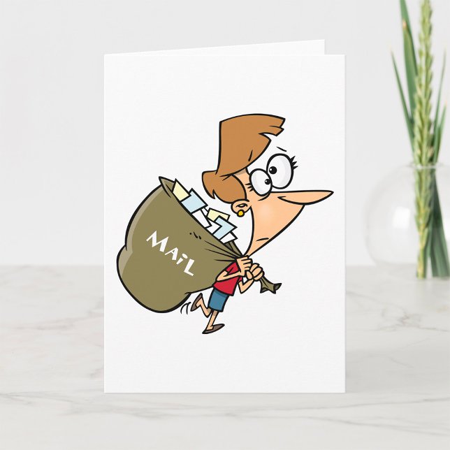 Woman Carrying Mailbag Greeting Cards (Creator Uploaded)