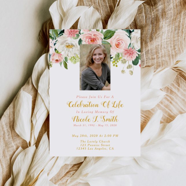 Woman Celebration Of Life Invitation, Photo Invitation (Creator Uploaded)
