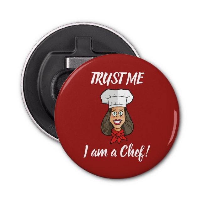 Woman Chef Bottle Opener (Front)