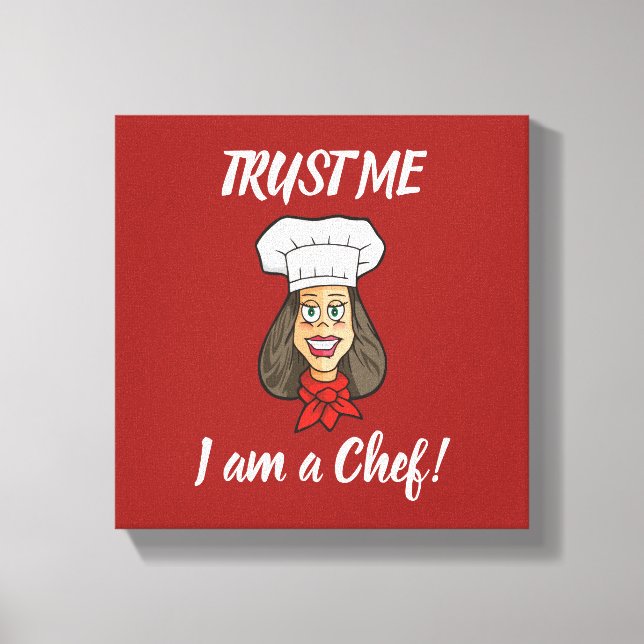 Woman Chef Canvas Print (Front)