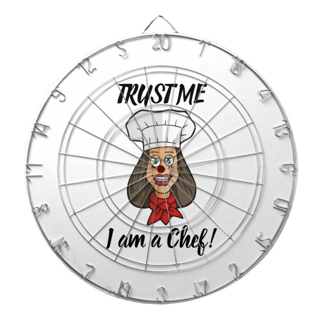 Woman Chef Dartboard (Front)