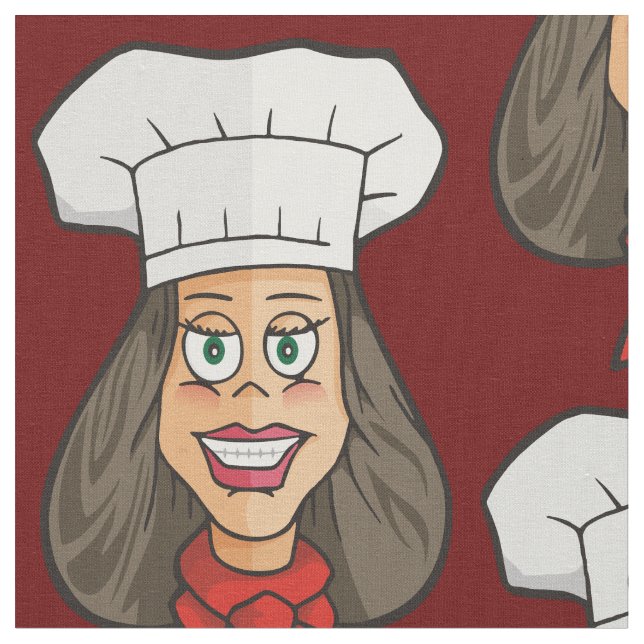 Woman Chef Fabric (Close Up)