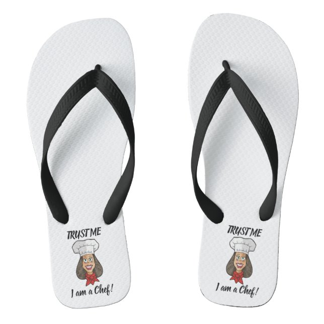 Woman Chef Flip Flops (Footbed)