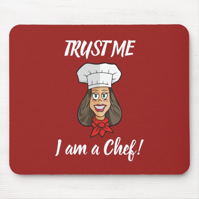 Woman Chef Mouse Mat (Front)