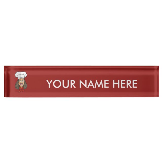 Woman Chef Nameplate (Front)