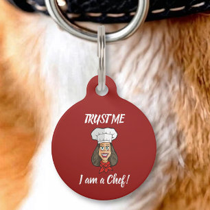 Woman Chef Pet Tag