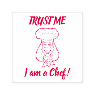 Woman Chef Self-inking Stamp