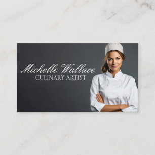 Woman Chef Smiling Culinary Business Card