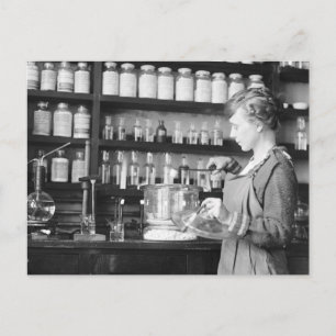 Woman Chemist, 1919 Postcard