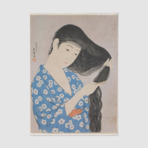 Woman Combing Her Hair by Hashiguchi Goyo Tissue Paper