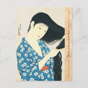 Woman Combing Her Hair Hashiguchi Goyo Postcard