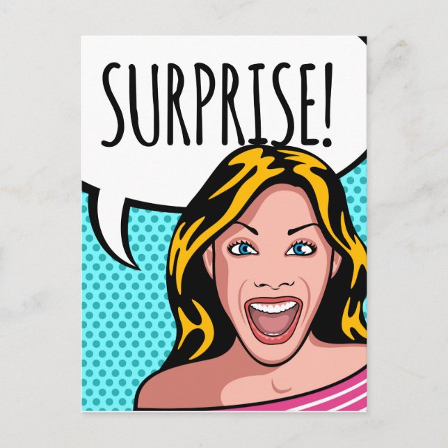 Woman Comic Pop Postcard (Front)
