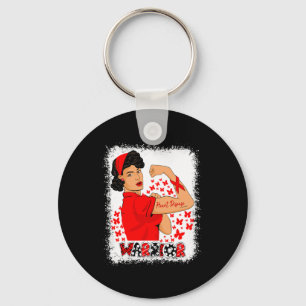 Woman Congestive Heart Failure Warrior Heart Disea Key Ring