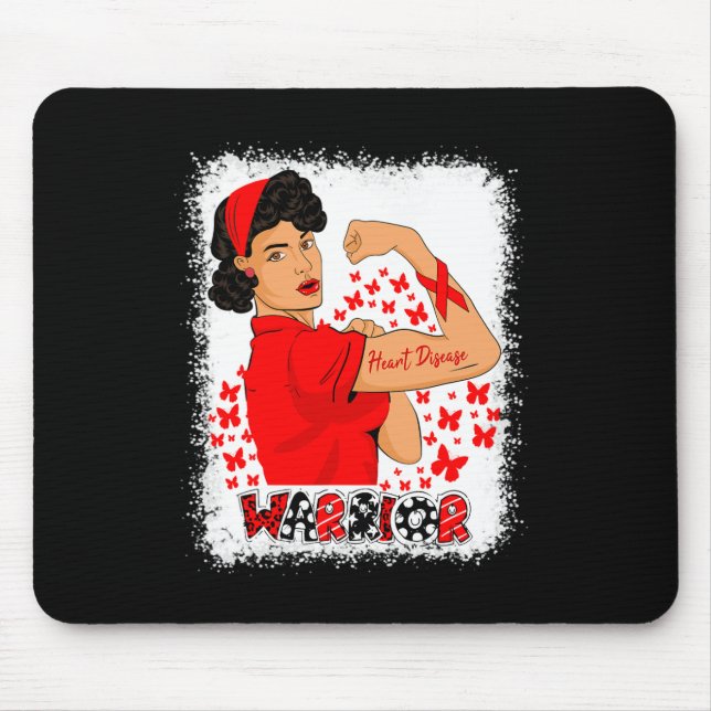 Woman Congestive Heart Failure Warrior Heart Disea Mouse Mat (Front)