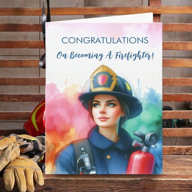 Woman Congratulations Firefighter  Card (Creator Uploaded)