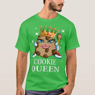 Woman Cookie Lover Sweets Baking Funny Cookie Quee T-Shirt