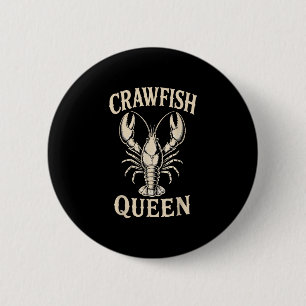 Woman crawfish boil crayfish mum seafood festival 6 cm round badge