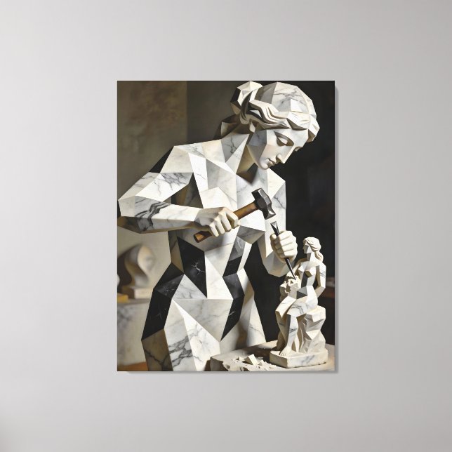 Woman, Create Thyself – Self Constructed Portrait Canvas Print (Front)